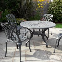 Preview: Amy Table - Slate (4 seater set)