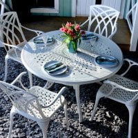 Amy Table - White (6 seater set)