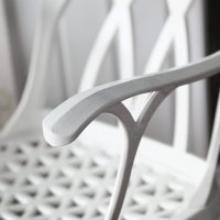 Preview: White_April_Self_Assembly_Metal_Garden_Chair 3