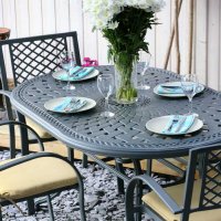 Preview: June Table - Slate (4 seater set)