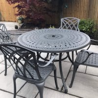 Preview: Alice Table - Slate (4 seater set)