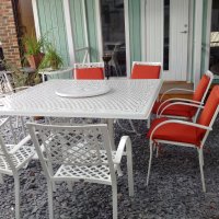 Preview: Tanya Table - White (8 seater set)
