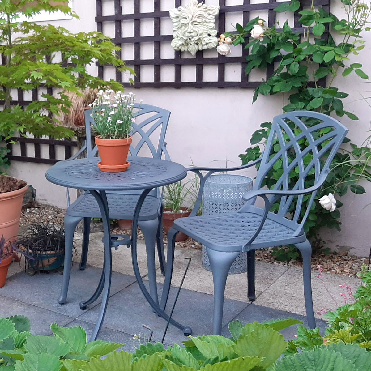 How do you arrange patio furniture in your garden?
