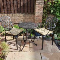 Preview: Eve Bistro Table - Antique Bronze (2 seater set)