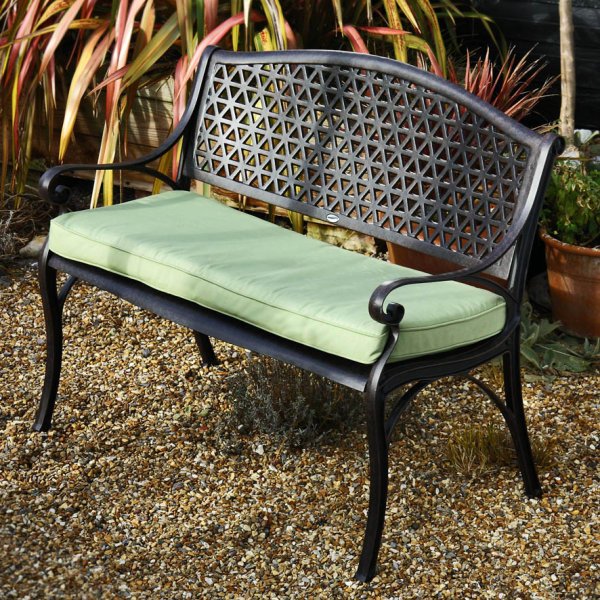 July Metal Garden Bench Seat Antique, Old Fashioned Cast Iron Garden Furniture