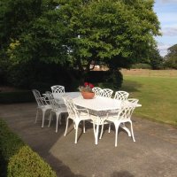 Preview: Madison Table 2.6m - White (10 seater set)