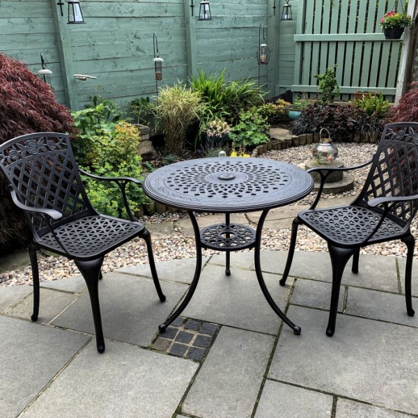 Anna Small Garden Patio Table Chairs, Iron Patio Table And Chair Set