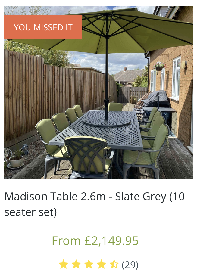 You Missed It | Madison Patio Table in Slate