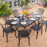 Preview: Catherine Table - Antique Bronze (8 seater set)