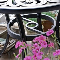 Preview: Jill Table - Antique Bronze (2 seater set)