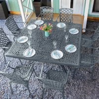 Preview: Tanya Table - Slate Grey (8 seater set)