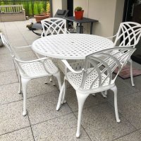 Preview: Lisa Table - White (4 seater set)