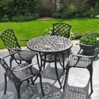 Preview: Jill Table - Antique Bronze (4 seater set)