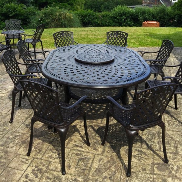 Rosemary Table - Antique Bronze (10 seater set)