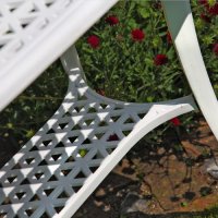 Preview: White metal claire garden side table 9