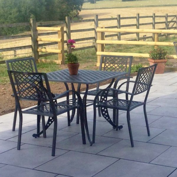 Lucy Table - Slate Grey (4 seater set)