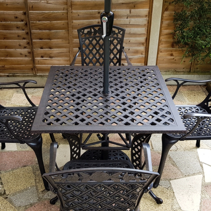 Lucy 4 Seater Garden Table Chairs, Antique Outdoor Furniture