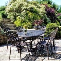 Preview: June Table - Antique Bronze (6 seater set)