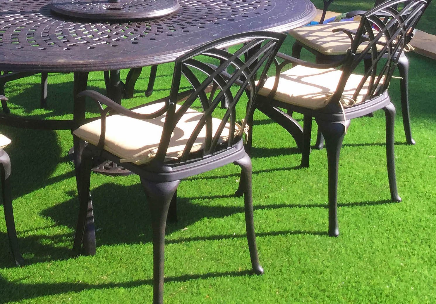 What is the best type of garden furniture to put on artificial grass?