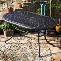 Preview: The June 6 seater garden table in antique bronze