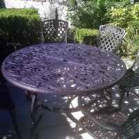 Preview: Joyce Table - Antique Bronze (6 seater set)