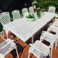 Preview: Vanessa Table - White (10 seater set)