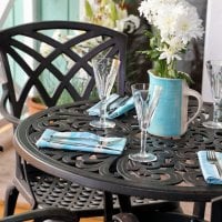 Preview: Jill Table - Antique Bronze (4 seater set)