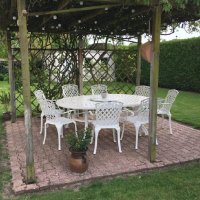 Preview: Rosemary Table - White (10 seater set)