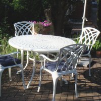 Preview: Alice Table - White (6 seater set)
