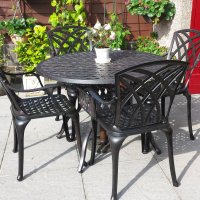 Preview: Lisa Table - Antique Bronze (4 seater set)