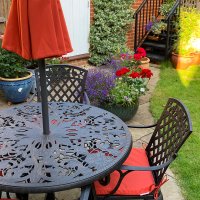 Preview: Flora Table - Antique Bronze (4 seater set)