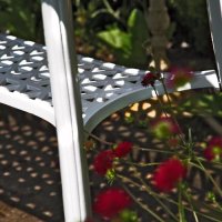 Preview: White claire aluminium garden side table 9