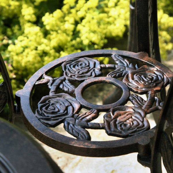 Rose Bistro Set - Antique Bronze (2 seater set)