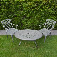 Preview: Bella Table - Slate Grey (2 seater set)