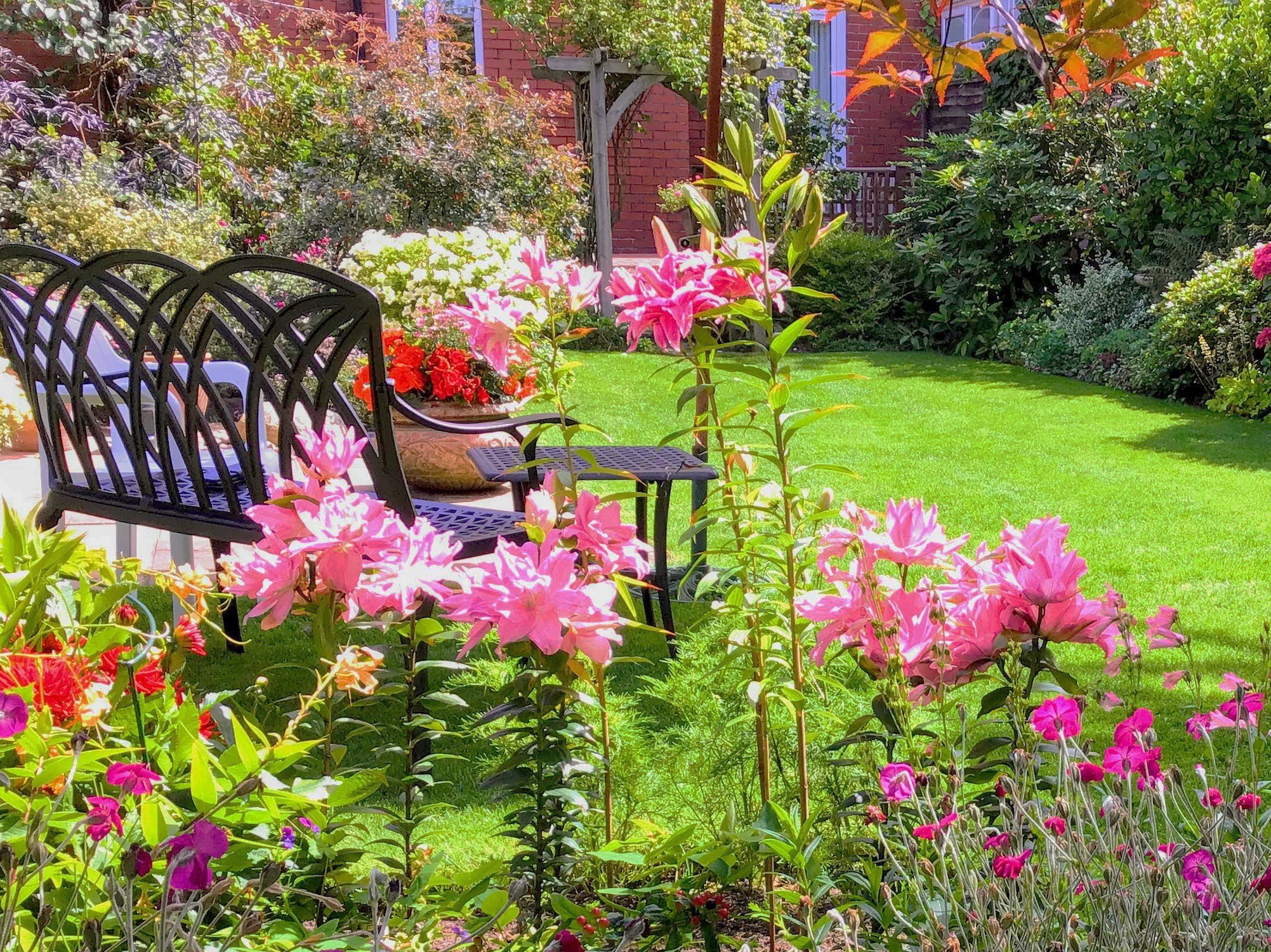 What makes a well-designed patio or garden?
