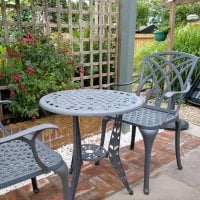 Preview: Rose Table Set - Slate (2 seater set)