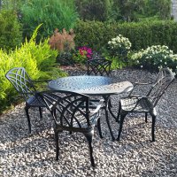 Preview: Daisie Table - Antique Bronze (4 seater set)