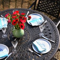Preview: Alice Table - Antique Bronze (6 seater set)