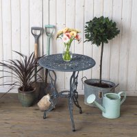 Preview: London Rose Table - Slate (2 Seater Set)