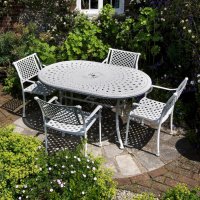 Preview: June Table - White (4 seater set)