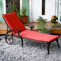 Preview: Terracotta garden sunlounger cushion 1