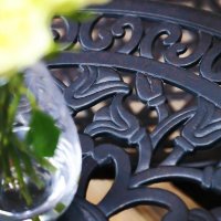 Preview: Tulip Bistro Table - Antique Bronze