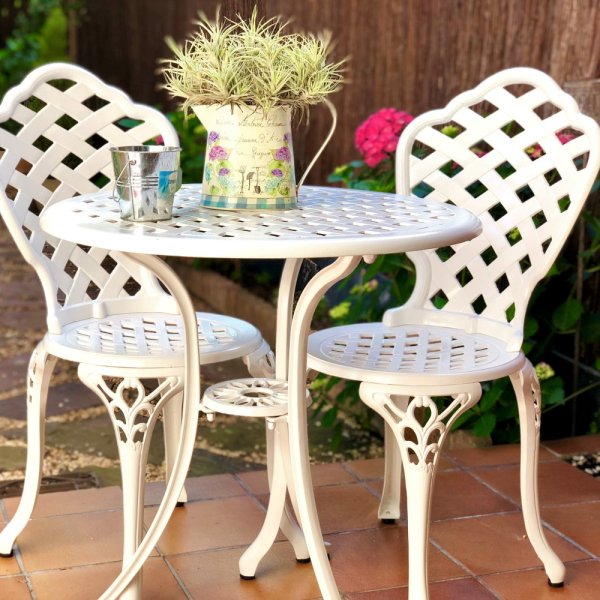 Betty 2 Seater Bistro Table And Chairs, Round Two Person Chair