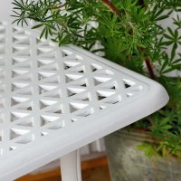 Preview: White metal claire garden side table 7