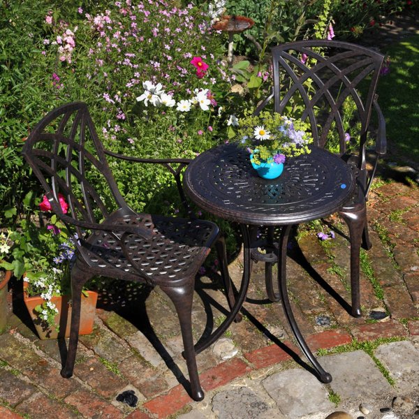 Ella Bronze Two Seater Patio Or Garden, Second Hand Wrought Iron Outdoor Furniture