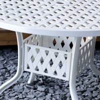 Preview: White 4 seater aluminium garden furniture set 9