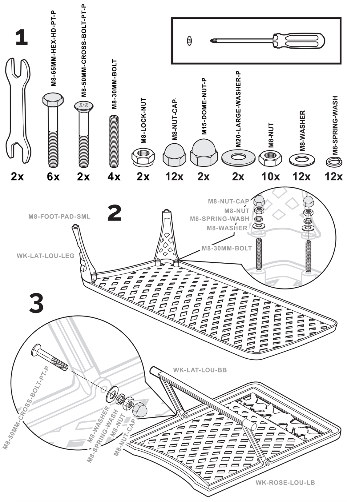 Rose Assembly Instructions