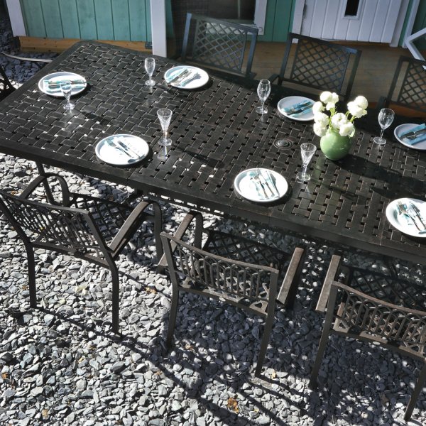 Isabelle 12 seater garden extension table 6