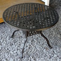 Preview: 103cm round 4 seater garden table set 15