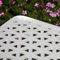 Preview: White claire aluminium garden side table 8